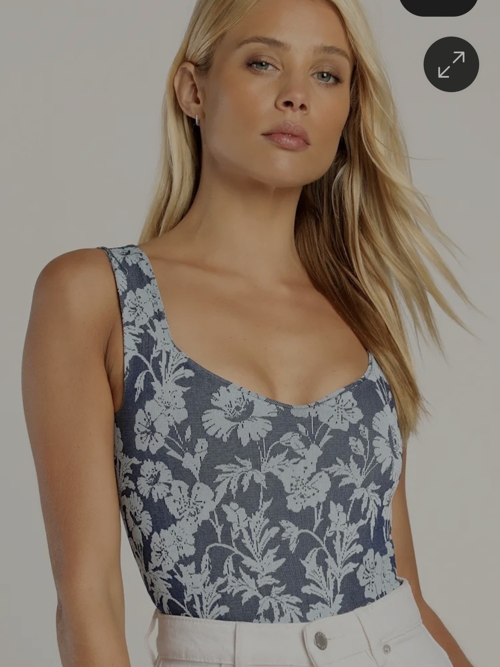 Freepeople Bodysuit Floral Print Lined M/L